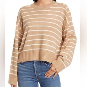 NWT - T Tahari Striped Long Sleeve Crewneck Sweater